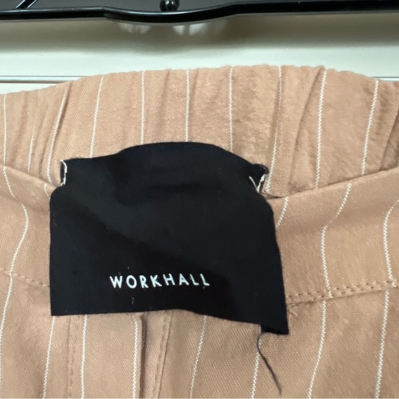 Workhall Long Cotton Striped Button Down Skirt Small - Picture 4 of 10